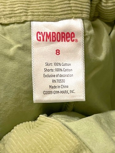 Gymboree 2009 Girl Green Corduroy Embroidered Horse Skirt Attached Shorts Size 8 - Picture 4 of 5