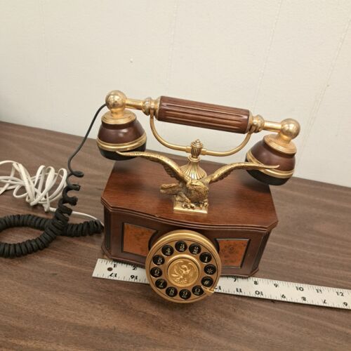 Vintage Franklin Mint Antique The American Eagle Rotary Dial Telephone Rare - Picture 6 of 11