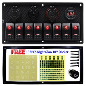 8-Gang-Waterproof-Car-Auto-Boat-Marine-LED-Rocker-Switch-Panel-Circuit-Breakers