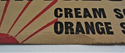 Vintage Rochelle Club Beverages Cardboard Soda Pop Sign Old Store Sign - Bild 2 von 4