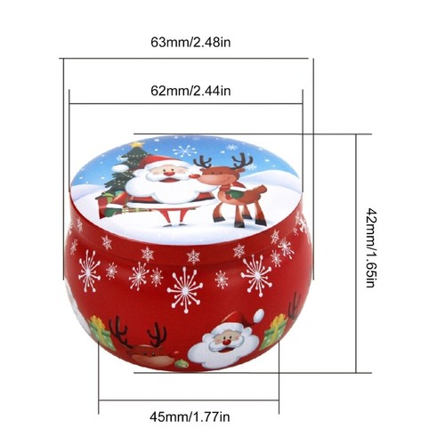 Candle Tins with Lids Christmas Candle Jars Empty Candle Tins for Making Candle - Picture 8 of 16