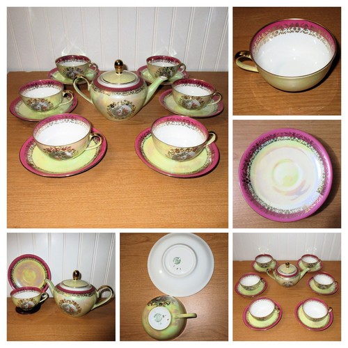 Fortuna Eisenberg porcelana servicio de té querubín personas SET para 6, hecho en Alemania - Imagen 3 de 24