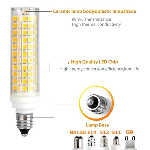 LED Glühbirne Dimmbare G9 220V E14 LAMP BA15D Mais 15W warme weiße Glühbirnen - Bild 5 von 8