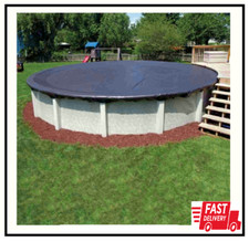 Above Ground Pool Cover Winter 15 Ft Round Blue Swimming Autumn Thick Heavy Duty