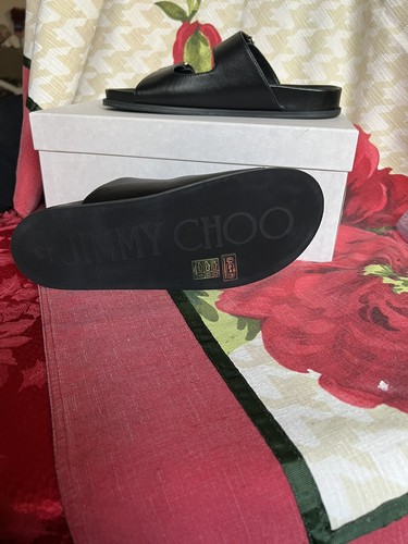 Jimmy Choo Fayence Damen-Ledersandale/schwarz/US 7 M/EUR37/795 $ - Bild 6 von 9