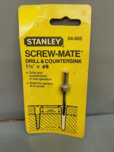 Stanley Screw-Mate Drill Countersink 04-605 Drill  1-1/4 x 8  NOS USA - Picture 1 of 4
