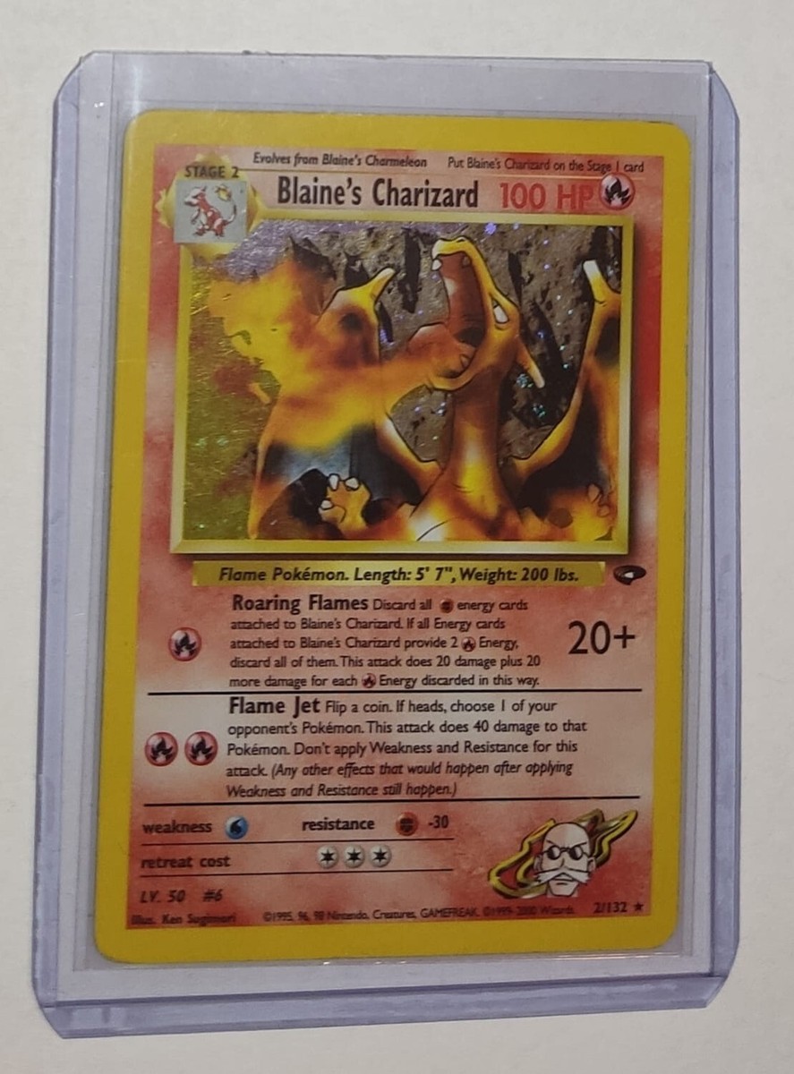 BLAINE'S CHARIZARD HOLO Rare POKEMON Gym Challenge English