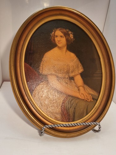 Jenny Lind~Swedish Nightingale 1930's Portrait In Gold Wood Frame Eduard Magnus - Picture 10 of 10