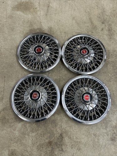 Set 4 Ford Granada Mercury Monarch 14" Spoke Wire Wheel Cover Hubcaps 1970-80's - Picture 20 of 20