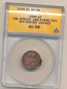 1995-P-DBL-STRUCK-LINCOLN-CENT-2ND-O-C-95-UNIFACE-ANACS-AU58-AA370USXX1