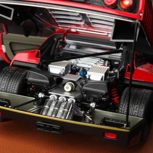 Modelo de coche fundido a presión Kyosho x BBR 1:18 Ferrari F40 rojo y negro completamente abierto BBRKS010 - Imagen 5 de 7