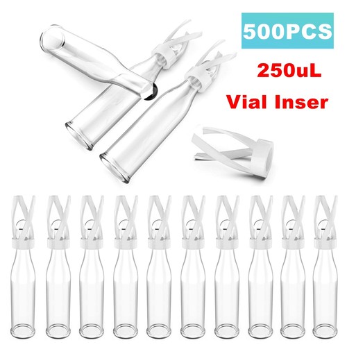 500 Stück HPLC Fläschcheneinsätze klar, 250 μl Klarglaseinsatz Rohre Polyspring, 5,7*29 mm - Bild 1 von 18