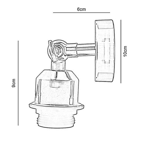 E27 Vintage Industrial Wall Light Metal Brushed Adjustable Wall Sconce Lamp UK - Afbeelding 40 van 76