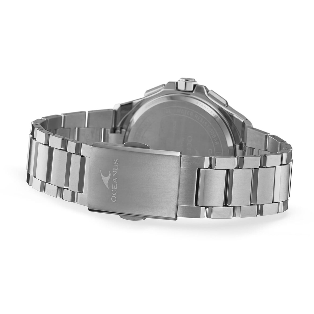 Pre-owned Casio Oceanus Ocw-t6000a-1ajf Titanium Bluetooth Radio Solar Watch 42.6mm