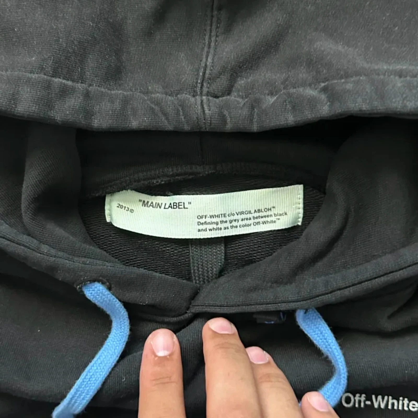 Felpa con cappuccio pullover freccia astratta Off White FW19 taglia XS