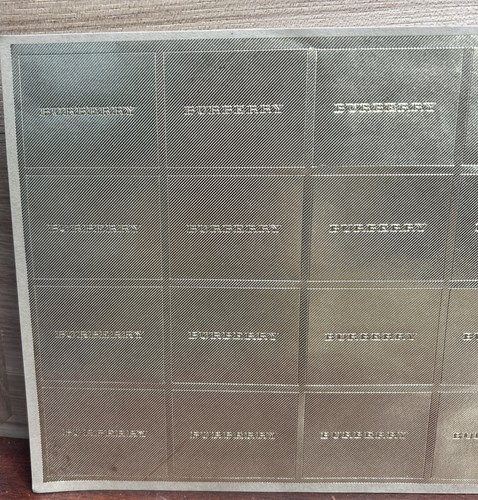 Lot Of 2 Sheets Of Burberry Gold Foil Stickers, 24 Per Sheet=48 Stickers - Picture 3 of 5