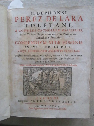 PEREZ DE LARA : COMPENDIUM VITAE HOMINIS / LA SANTA CRUZADA (Indes), 1672. - Picture 2 of 20
