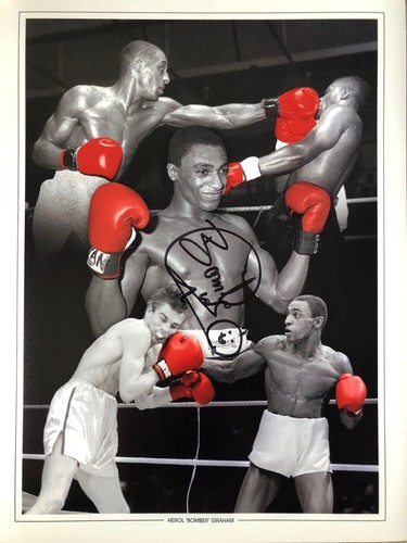Herol Bomber Graham Signed Photo Montage With COA And Photo Proof - Picture 1 of 2