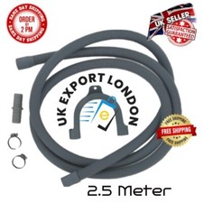 Fits Beko 2.5m Waste Drain Hose Pipe Extension Kit for Washing Machines