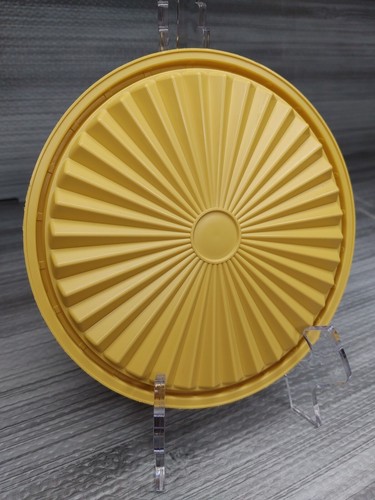 "Cubierta de sello de tapa redonda Tupperware 808 amarillo 6 1/2" ""cada uno" - Imagen 5 de 12