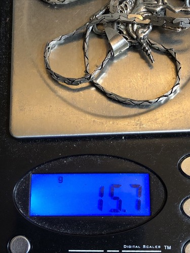 28. Vintage 925 Sterlingsilber C Kettenglied Einhorn Anhänger Halskette 18", 15,7 g - Bild 14 von 14