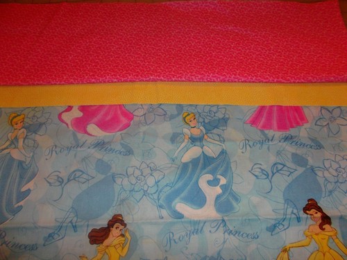Handmade Embroidered Personalized STANDARD Pillowcase Princess - Picture 1 of 2