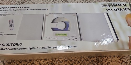 New FISHER SLIM AUDIO SYSTEM CD Remote FM Radio MULTIMEDIA PH-DTA 100 Old School - Picture 4 of 10
