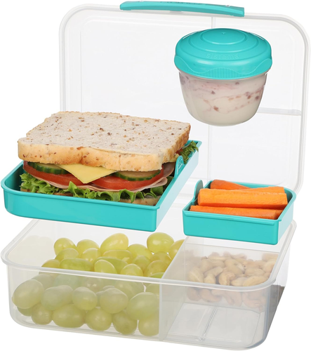 to GO Bento Lunch | 1.65 L | School Lunch Box with Compartments & Snack Pot |... - Picture 5 of 12