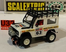 Slot Car SCX Scalextric Exin STS 2205 Land Rover 63 TT 4X4 Camel Blanco