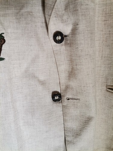 Original "Paolo Negrato" Trachtenjacke beige Motiv Herren Größe 56 - Bild 3 von 13