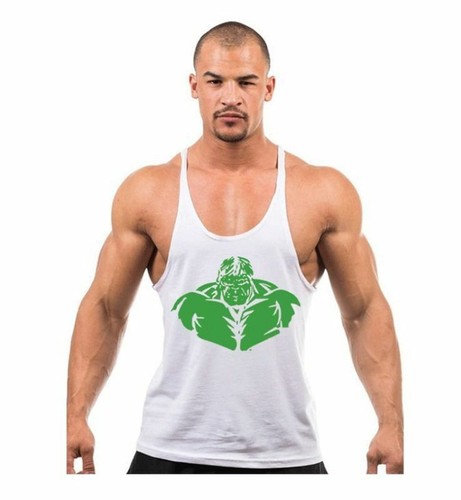 Canottiere uomo estive moda palestra cotone canottiera bodybuilding fitness sport - Foto 5 di 8