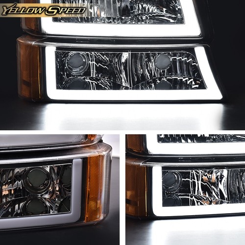 Faros LED DRL cromados ámbar + luces antiniebla aptos para Chevy Silverado 03-06 - Imagen 5 de 12