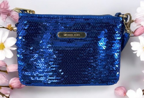 Michael Kors Sapphire Sequined Convertible Wristlet/Purse - New with Tags - Picture 12 of 12