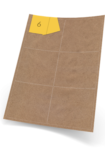 Brown Kraft Sticky A4 Address stickers for Inkjet Laser Copier Printers - Picture 5 of 16