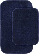 Gramercy Plush Polypropylene Washable Bath Rug Set, 2 Piece 17" x24', 20"x34...