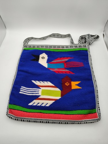 South American-Woven-Purse/Tote Bag/Colorful,Birds- 15"H X 14"W-VERY NICE/UNIQUE - Picture 2 of 9