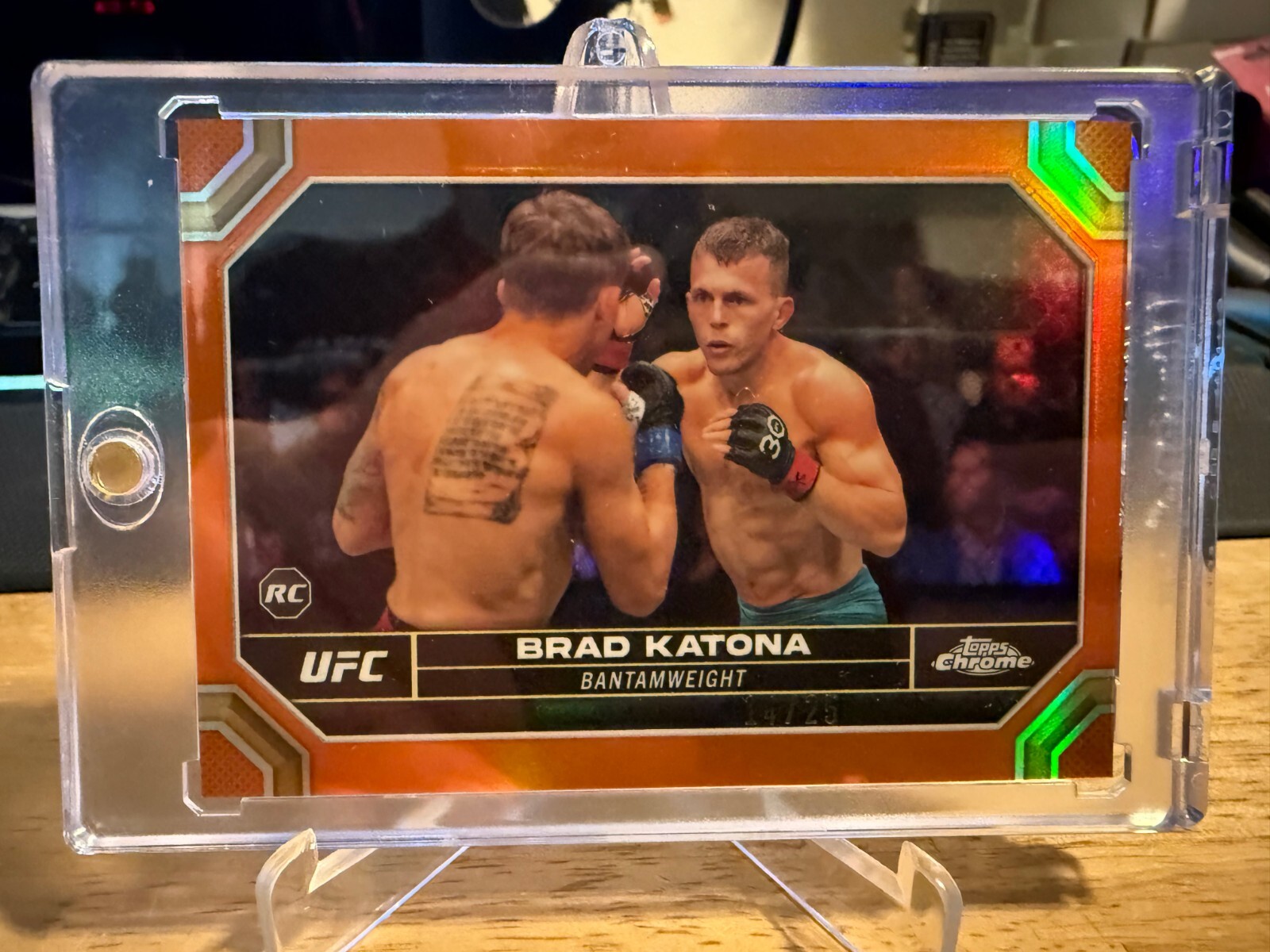 2024 Topps Chrome UFC Brad Katona RC Orange Refractor SP #14/25