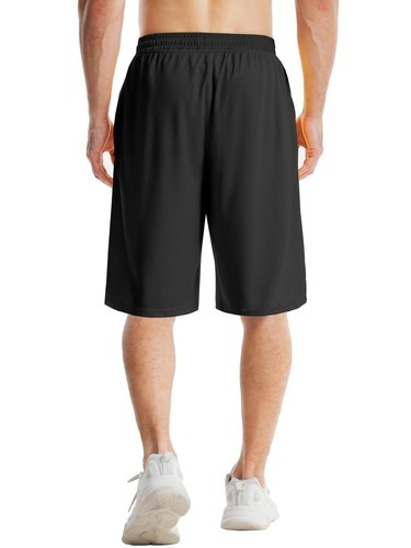 Men's Basketball Shorts 10" Athletic Gym Shorts with Zipper Pockets Lightweig... - Picture 2 of 7