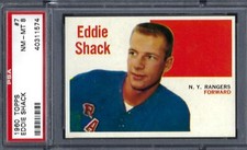 1960 Topps HK #07 PSA 8 Eddie Shack Rangers 7 Nice!