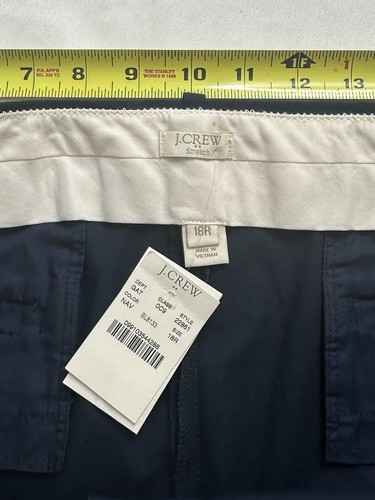 Nuevo Pantalón de vestir J Crew para mujer 18 azul Addison ajuste urbano elástico tiro medio nuevo con etiquetas - Imagen 4 de 8