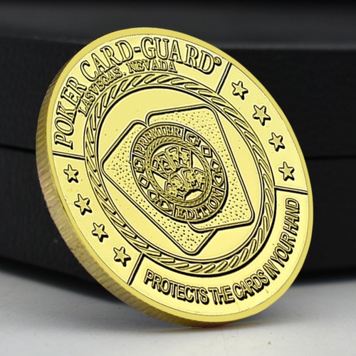 France Paris VIP Poker Card-Guard Chip Golden Coin Lucky Medal Las Vegas Nevada - Picture 9 of 12