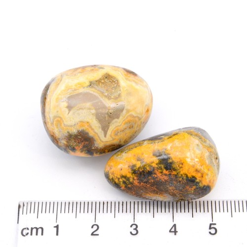 Bumblebee Jasper 2x Tumbled Stones 25x35mm - Picture 2 of 2