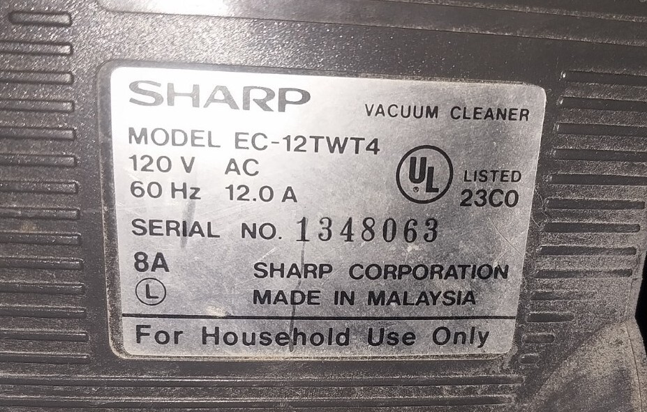 Sharp Twin Energy Vacuum Model EC12TWT4 Dusting Brush Attachment eBay