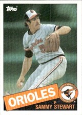 1985 Topps #469 Sammy Stewart Baltimore Orioles Baseball