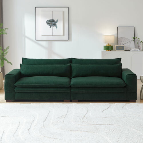 104.72'' Mid-Century Sofa Couch Modern Upholstered Couch for Livingroom,Bedroom, - Picture 5 of 31