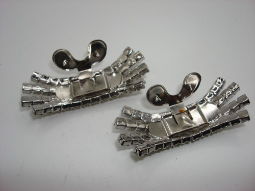 CLIP PER SCARPE VINTAGE 1969 MUSI STRASS SCINTILLANTI! PAT. DTD.! - Foto 6 di 7