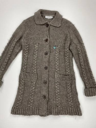Christian Dior Wool Blend Kids Girl Knit Cardigan Button-Down Sweater Size 12A - Picture 2 of 9