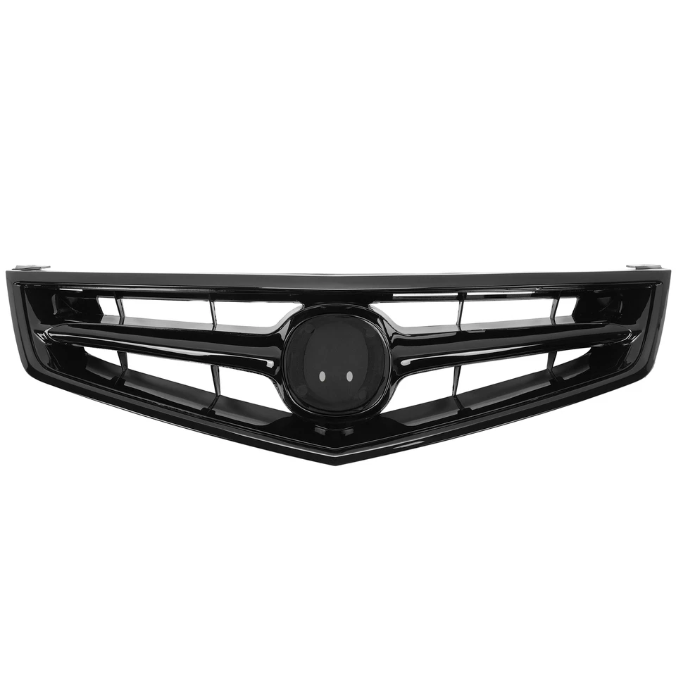 Parrilla superior delantera negra estilo fábrica para Acura TSX sedán 2006 2007 2008 Foto 3 de 4