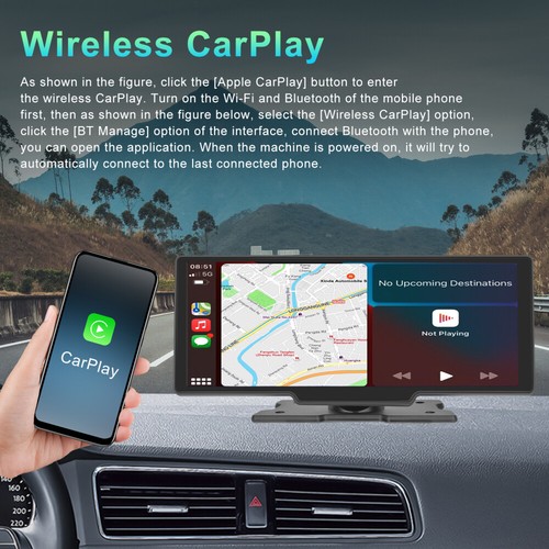 Radio universal para automóvil de 10,26" pantalla táctil 2K inalámbrica Apple CarPlay Android automática - Imagen 2 de 20