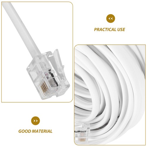 Telephone Line Extension Cord Cable Wire for Landline Long Cords - Photo 12/12